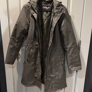 Eddie Bauer deep forest green Hooded Coat